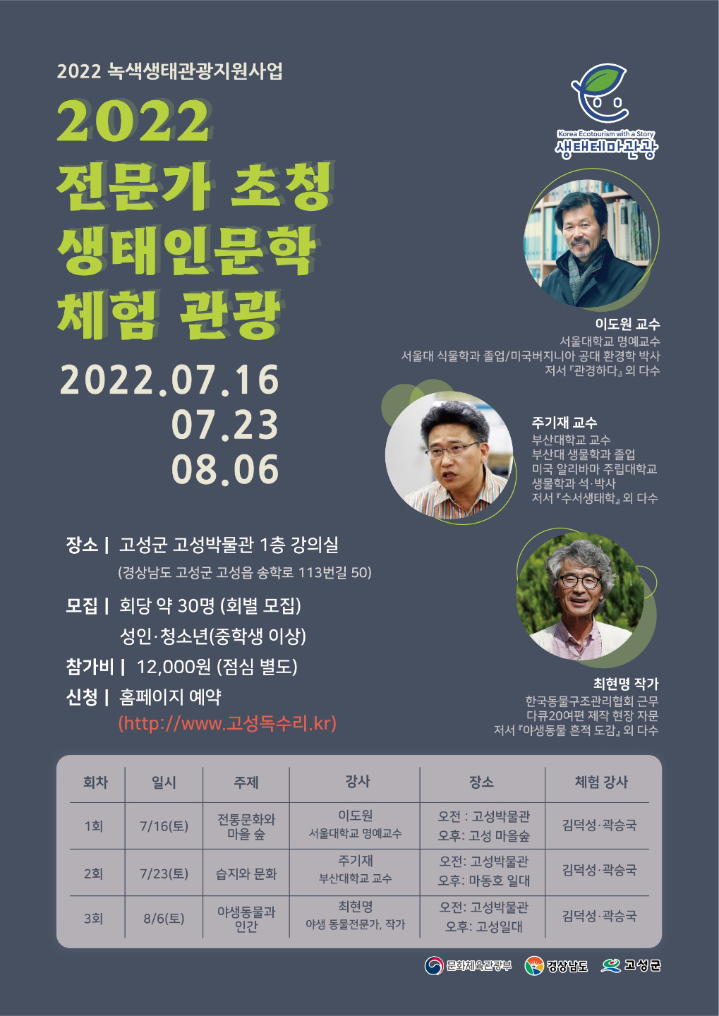 2022 전문가 초청 생태인문학 체험 관광